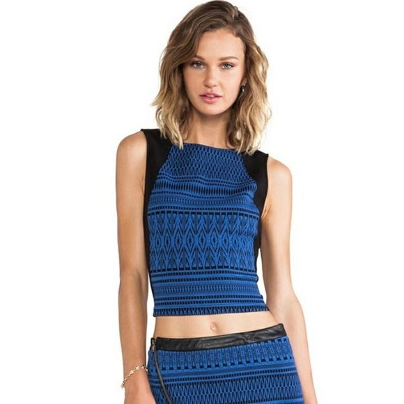 🌹Sanctuary Women's Blue Geo Crop Shell - Picture 6 of 6